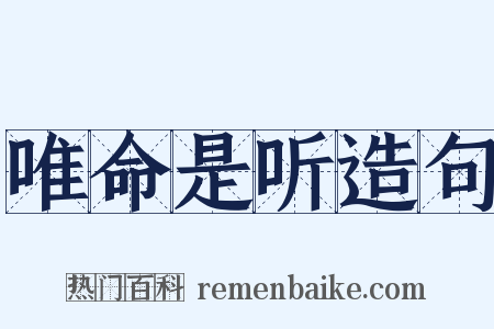 唯命是听造句是什么意思的图片
